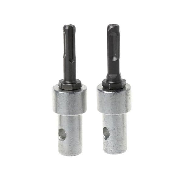 2 Round Pits 2 Slots Drill Bit Adapter For Electric Drill Convert to Earth Auger