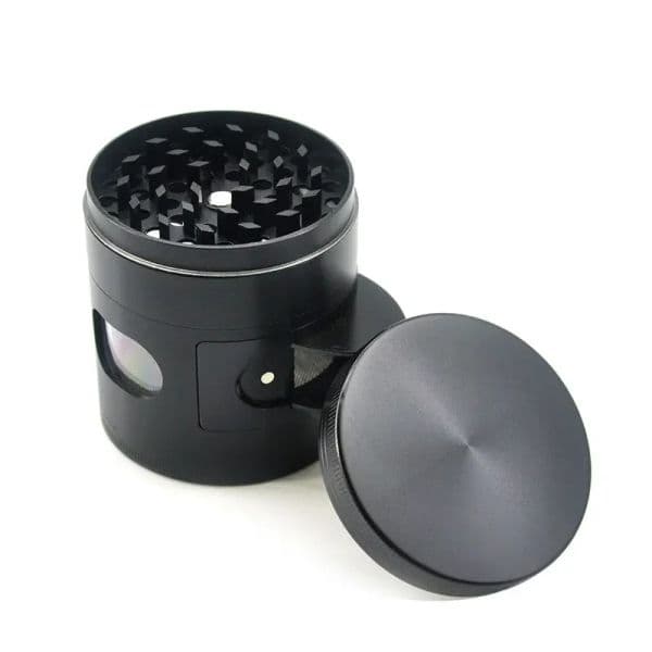 Zinc Alloy Tobacco Grinder with Drawer Filter, Creative Cigarette Herb Spice, Tea Crusher, Smoking Accessories
