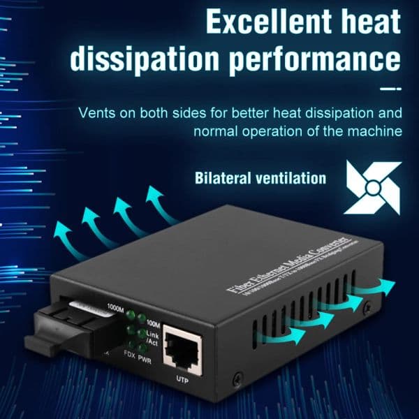 Gigabit Ethernet Fiber Media Converter fiber optic sc multimode Transceiver Dual fiber sc 100/1000M RJ45 to1000Base-LX/up to 2km