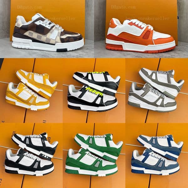 Low Men Women Casual Shoes Sneakers Triple White Black Trainers Virgil Casual Shoes Calfskin Leather Abloh Black Jeans Blue Running Shoe Chaussures Scarpe Trainer