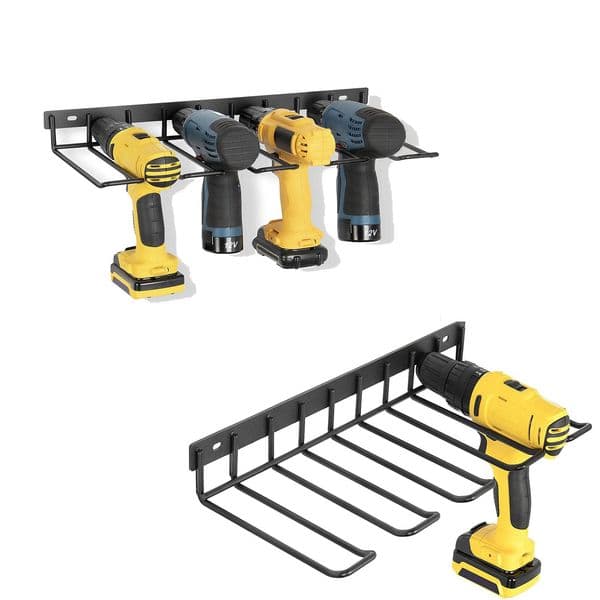 Power Tool Rack Electric Drill Holder Wall Mount Organizer Wrench Tool Workshop Screwdriver Power Storage Shelf Accessories