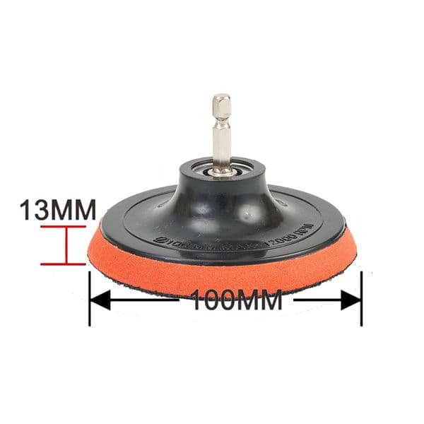 10pcs 4inch Sanding Discs 100mm Sandpaper With Backing Pad M10 Set Electric Red Inner Teeth Wood Polishing Disc