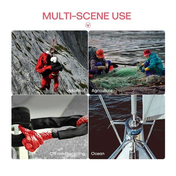 2026 New 1Pcs Road Tow Strap 1/2' X 22 Inch outdoor 55000Lbs Soft Synthetic Rope Shackle Recovery Kit Free Shipping
