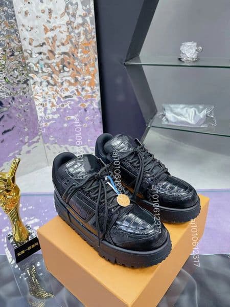New arrival Shoes Trainer Maxi Sneaker designer Shoelace Beading Plump Casual Shoes Women Men Virgil sneakers Top Quality Leather Platform Sneakers Size us5-12