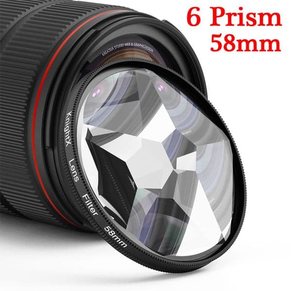 Camera Prism Filter Split Kaleidoscope 52mm 55mm 58mm 67mm 72mm 77mm Photography Accessories mcuv ND CPL Star Glass mobile phone