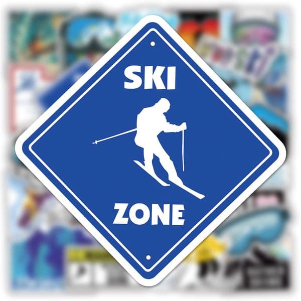 Metal Fidget fidget cube Toy Metal Fidget Toy Cool Skiing Snow Mountain Stickers Fridge Suitcase Car Laptop Snowboard Graffiti Extreme Cube Sport Ski Vinyl De