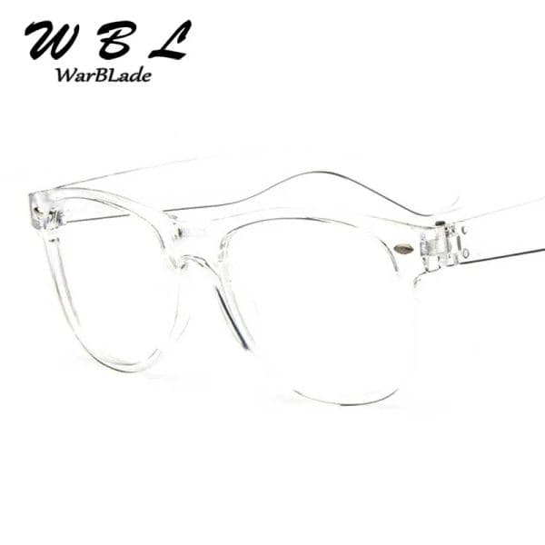 WarBLade 2018 Fake Glasses New Design Crystal Clear Frame Transparent Frame Eyeglasses Square Eye Spectacle Clear Lens