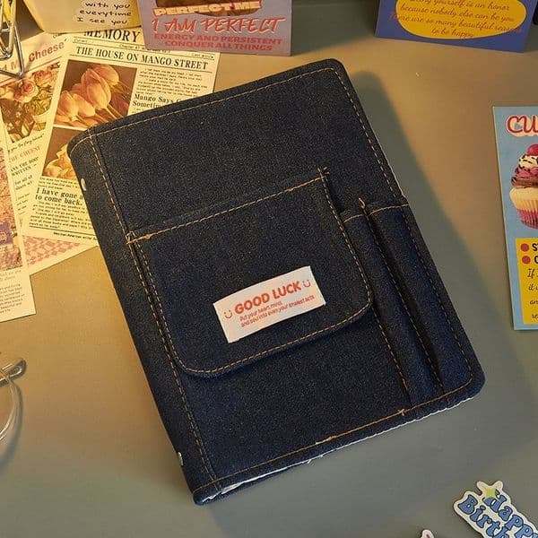 creative Denim Notebooks Binder Journal Hand Ledger Diary Gift Box Girl Notebook Stationery Storage Korean School Supplies