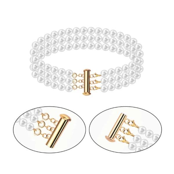 2pcs 2/3/4 Rows Multi Strand Necklace Layer Lobster Clasp Slide Magnet Tube Connector Locks For Bracelet Jewelry Making Supplies