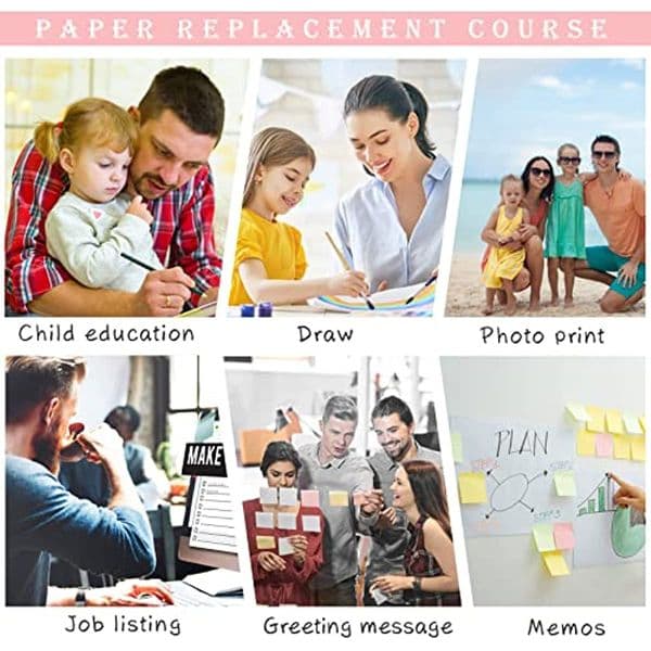 Portable Instant Photo Printer, Black And White Instant Mini Thermal Printer BT Printer Study Note Daily Plan