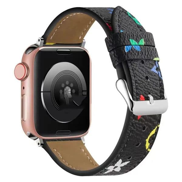 Fashion Designer watch Strap for Apple watchband iWatch band 49mm 41mm 45mm 42mm 38mm 40mm 44mm iwatch 2 3 4 5 6 7 8 9 SE bands Leather Straps Bracelet Stripes watchbands