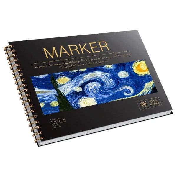 A4 Watercolor Book Student Mark Pen Painting Book Sketch Color Lead Drawing Paper Art Manuscript Coil Sketchbook