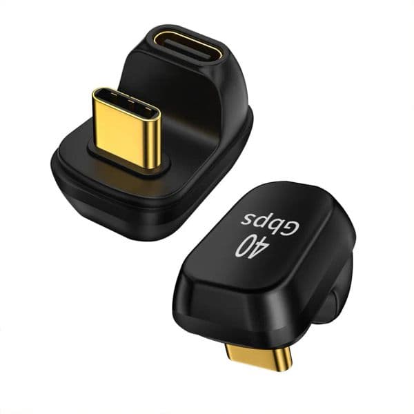 USB 2.0/4.0 40Gbps Data Adapter Mini U Shape USB C Female to Male Cable Converter 100W Fast 8K 60Hz Type C for Thunderbolt 3/4