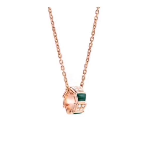 Serpentine scale designer necklace for woman gemstone Gold plated 18K T0P quality fashion luxury jewelry classic style gift for girlfriend 008