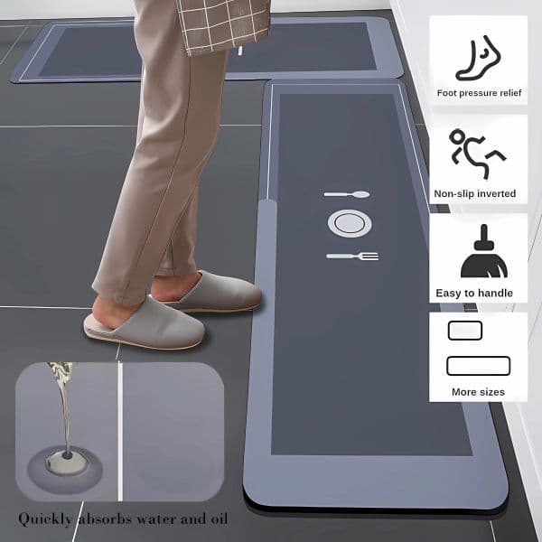 Super Absorbent Mat Non-slip Diatomaceous Earth Doormat Floor Mats Non-slip Carpet Kitchen Mat Super Long Strip Carpet