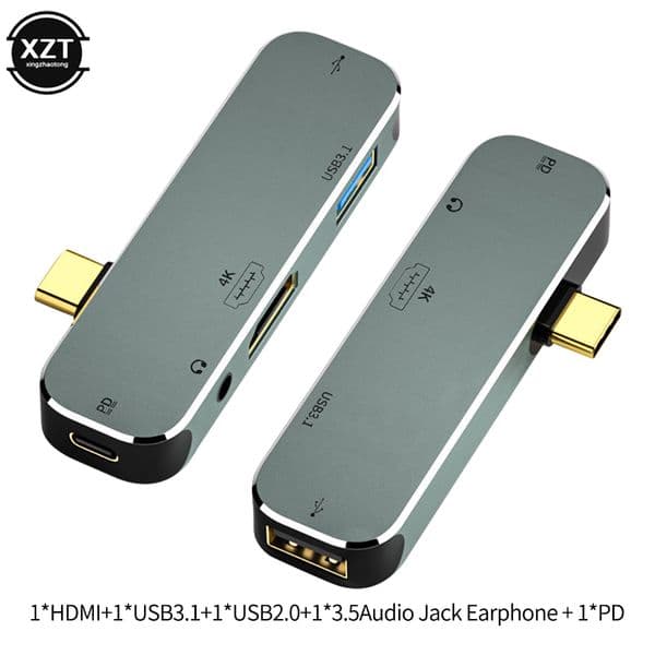 USB C Extender Type C Dock 4 in 1 Hub with 3.5mm Jack Headset Adapter USB 3.1 3.0 2.0 Cable Converter for Macbook HUAWEI Xiaomi