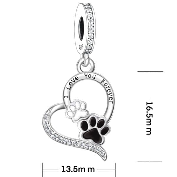 FC Jewelry Fit Original Pan Charms Bracelet 925 Sterling Silver Dog Paw Forever In My Heart Bead For Women Memorial Berloque DIY