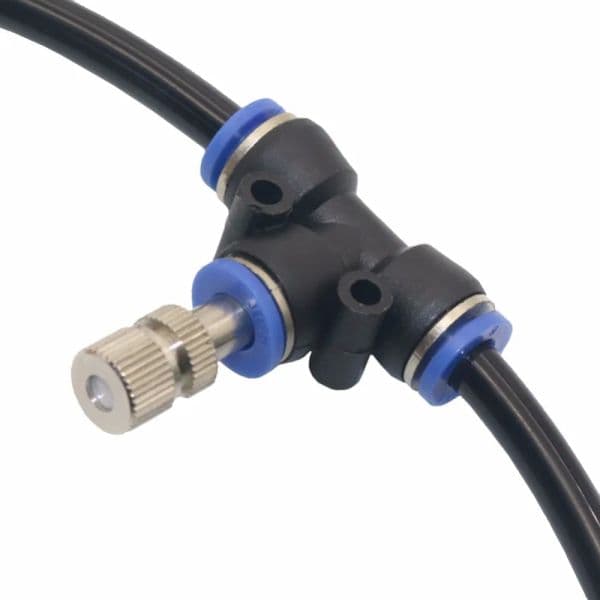 3Pcs 6mm Push-In Slide Lock Quick Connect Atomizing Landscape Nozzle 0.1-0.6mm Atomizing Nozzle With Filter Low Pressure
