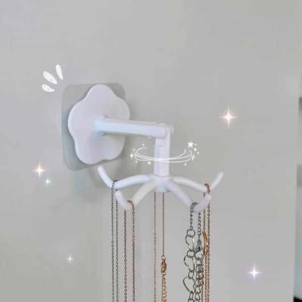 1c4d2 Hot Sale Organizer Headwear Jewelry Necklace Ring Display Stand Bathroom Kitchen Heavy Duty Shelf Wall Hooks for Hanging