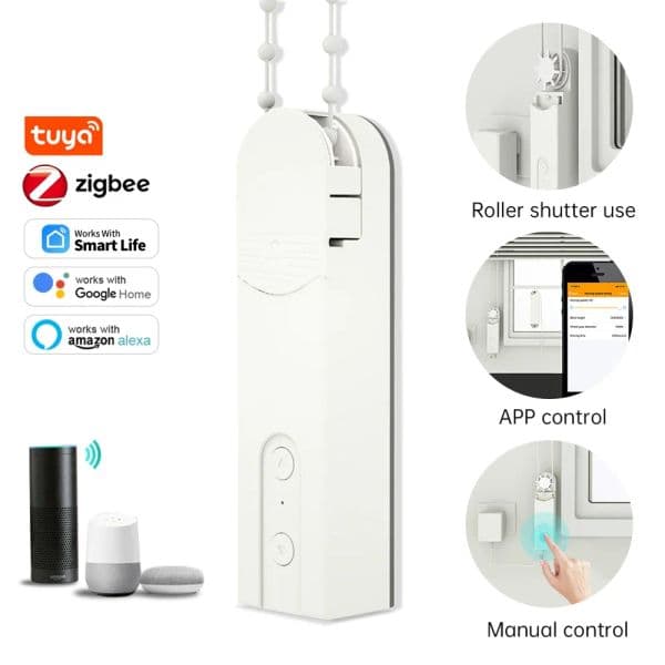 Tuya Smart Life ZigBee3.0 Curtain Motor DIY Chain Motorized Roller Shutter Blinds Shades Drive Motor Alexa Google Voice Control