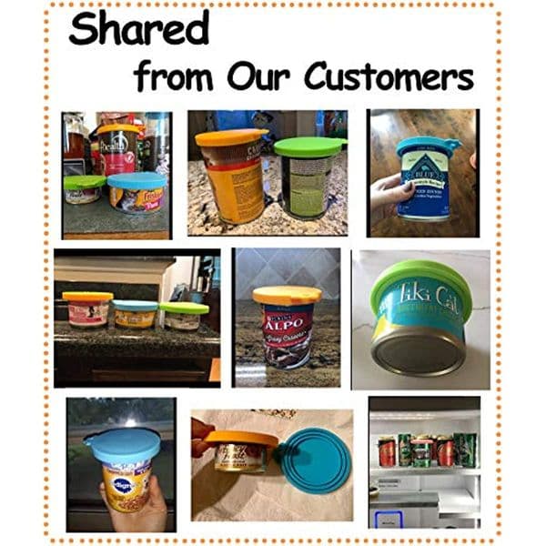 Silicone Pet Food Can Cover, Lids for Dog and Cat Food Cans, Universal Size,One Fit 3 Standard Size