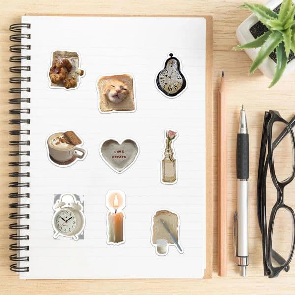 50pcs Korean Ins Good Morning Stickers For Phone Stationery DIY Scrapbooking Material Craft Supplies Sticker Pack Aesthetic
