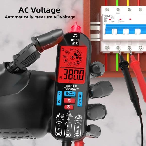 BSIDE Profesional Smart Charge Voltage Tester Auto Rang True RMS Digital Multimeter Capacitance Ohm Diode Hz NCV Pen Live Tester