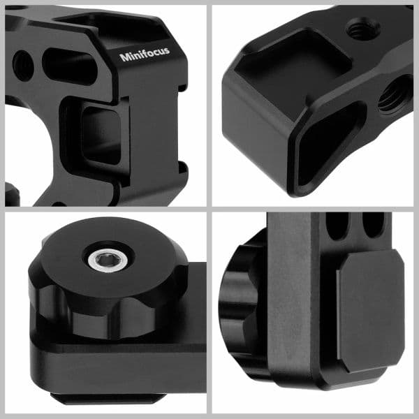 Universal DSLR Camera Rig Top Handle 4 Cold Hot Shoe Adapter Mount for Monitor LED Light Microphone Metal Cheese Handle Grip