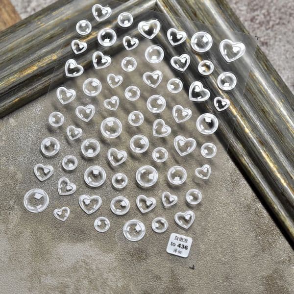 PC Transparent Bubble Nail Art Sticker CM Lovely Cute D Bubbles Decals Self Adhesive Emed Manicure Slider 5