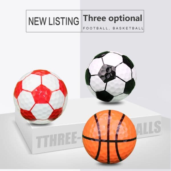 10Pcs 42.7mm Football Basketball Golf Practice Balls Synthetic Rubber Golf Balls Golf Gift Ball Golfer Accessories