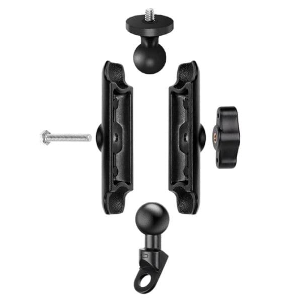 For GoPro Hero 12 Aluminum Alloy Motorcycle Mounting Bracket Handlebar Mounting Mirror For GoPro Hero 12 11 10 9 SJCAM AKASO H9