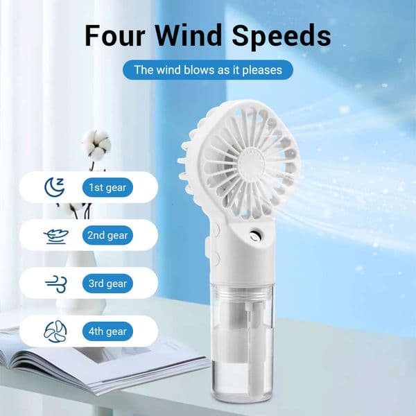 Portable Handheld Artifact USB Charging Summer Supplies Outdoor Water Spray Mist Cooling Mini Fan Mini Ventilador De Enfriamiento Por Niebla Pulverizada De Agua