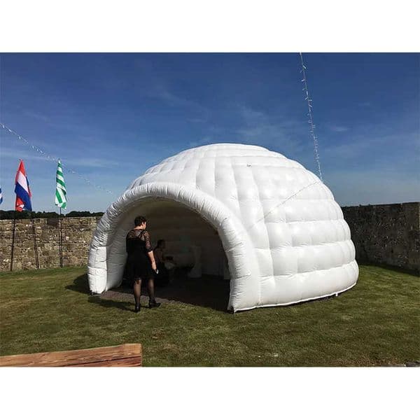 Air supported inflatable dome tent with colorful led lights blow up igloo tents exhibition hall for wedding/ party thumbnail 2