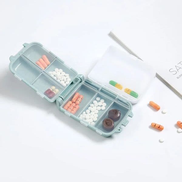1pcs Mini Vitamin Holder Portable Weekly Pill Cases Medicine Tablet Storage Container Case Medicine Drug Box Pills Organizer 4