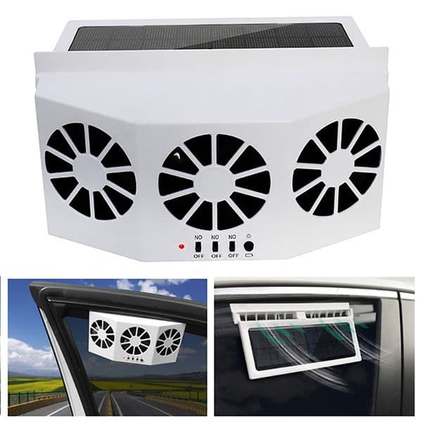 New Developed Solar Portable Cooling Interior Car Fan Solar Powered Auto Fan Exhaust Cool Solar Fan