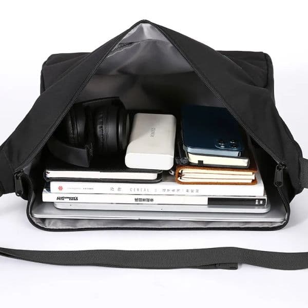Simple Men Messenger Bag Waterproof Oxford 14 inch Laptop Shoulder Bag Casual Travel Gym Single Bag for Male