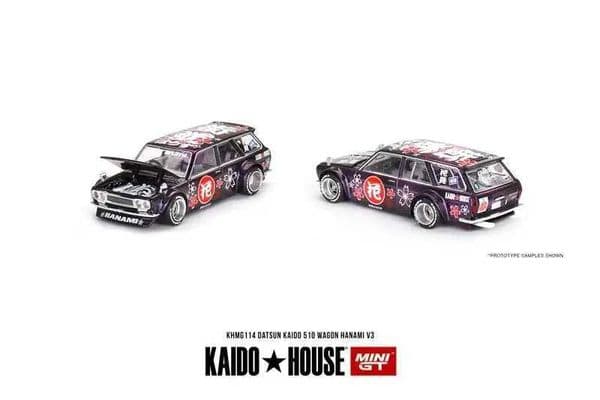 Plane Diecast Cars Kaido House X MINI GT 1 64 Datsun 510 Van V3 slot car Diesel Model Car Car Track