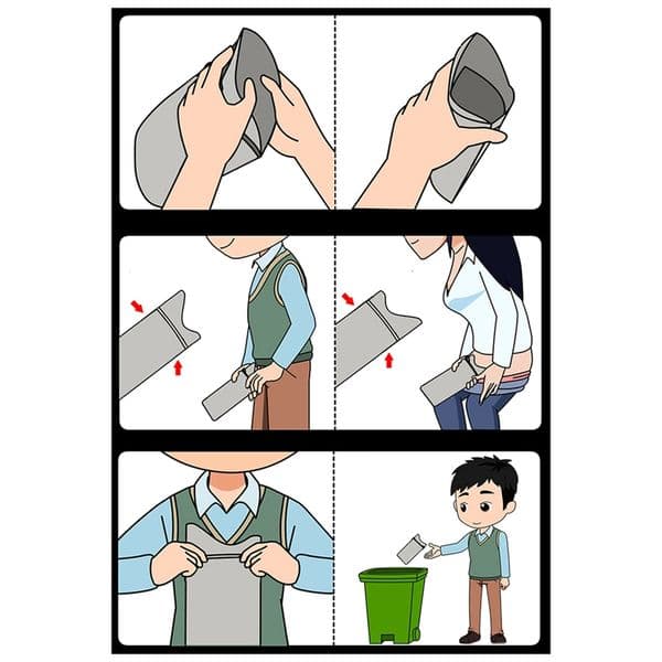 12Pcs Disposable 700Ml Portable Emergency Urine Bag For Women Men Children,Leak-Proof Toilet For Camping,Travel,Hiking