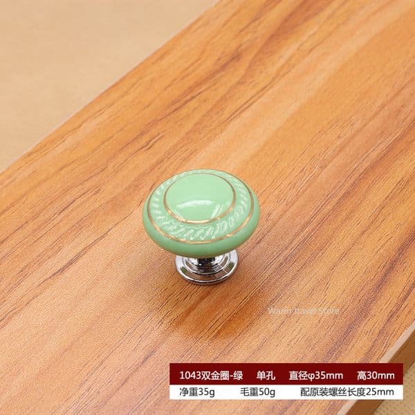 White zinc alloy ceramic lacquer handles drawer knobs single hole closet door handles cabinet handles Cupboard furniture handle