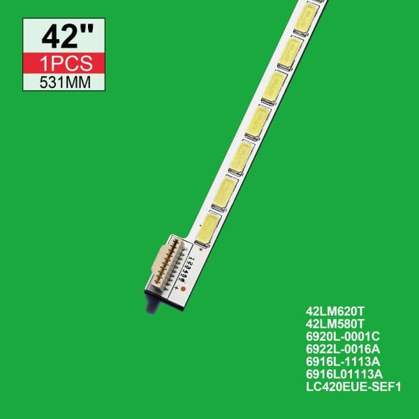 100% New 531mm LED 60leds For LIG 42"V12 Edge 6920L-0001C 6922L-0016A 6916L-1113A 6916L01113A 42LM620T LC420EUE-SEF1 42LM580T
