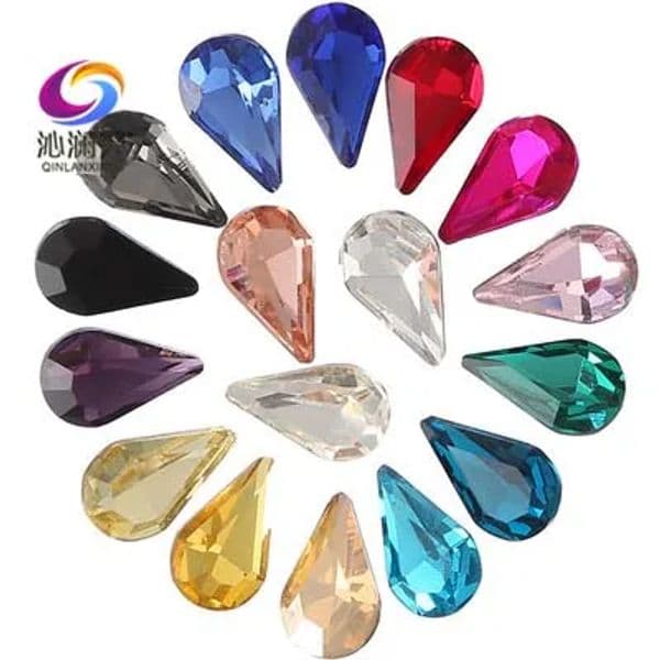 Factory sales 5x8mm/6x10mm/8x10mm 50pcs DR shape pointback Glass loose rhinestones,nail art stone for Diy Clothing accessories
