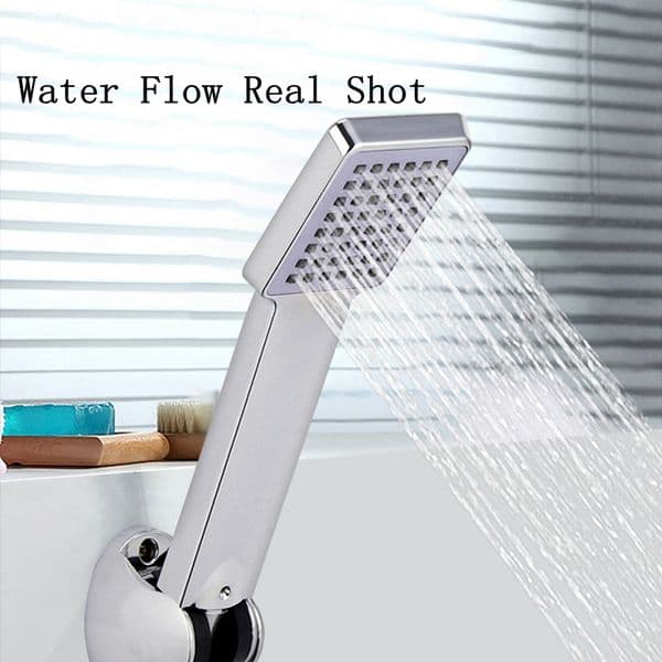 VEHHE Square Chrome Abs Plastic Shower Heads Water Saving Shower Head Set Bath Shower Set Rainfall Shower Nozzle Set