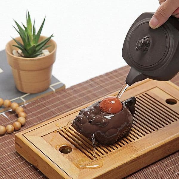 PINNY Brave Troops Purple Clay Tea Pet Chinese Kung Fu Tea Accessories Taste Tea Set HandmadeTea Ceremony Decorations