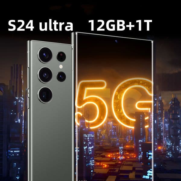 smartphone S24 Ultra Dual SIM 5G Android Phone 1TB 6.8inch 13MP+50MP Camera Mobile Cell Phones Unlock Touch Screen telephone Face Recognition English Play video