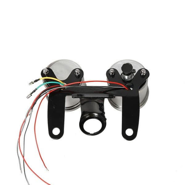 Universal Motorcycle Speedometer Tachometer Odometer LED Backlight 2 IN 1 Retro Tachometer Gauge For Cafe Racer 12V Tachometer