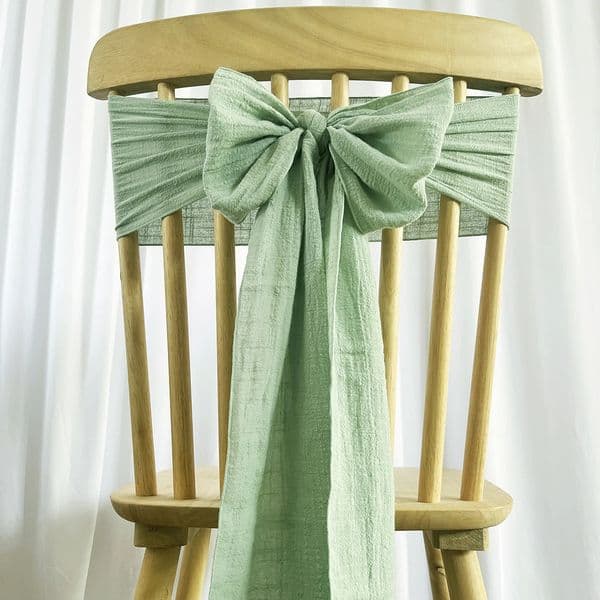 Customized 10pcs Cotton Cloth Chair Sashes Bows Ties for Weddings Party Decoration Events Supplies Cover sash 240513