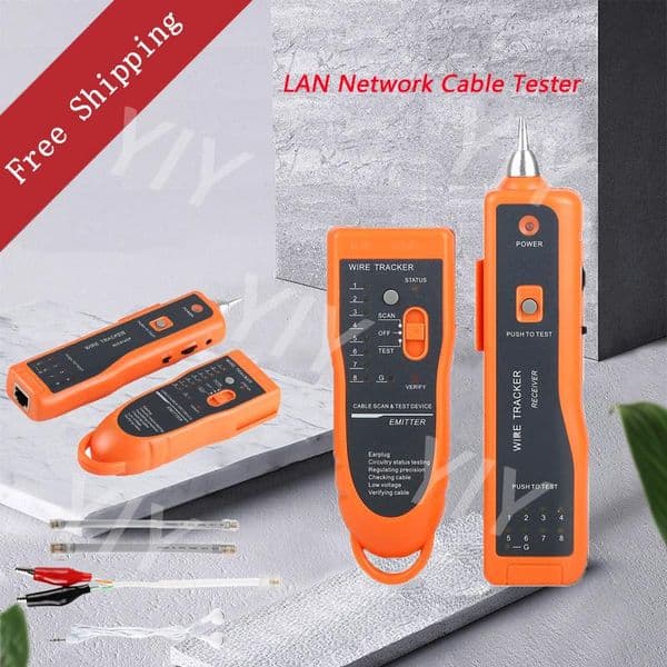 LAN Network Cable Tester Cat5 Cat6 RJ45 UTP STP Detector Line Finder Telephone Wire Tracker Tracer Diagnose Tone Tool Kit