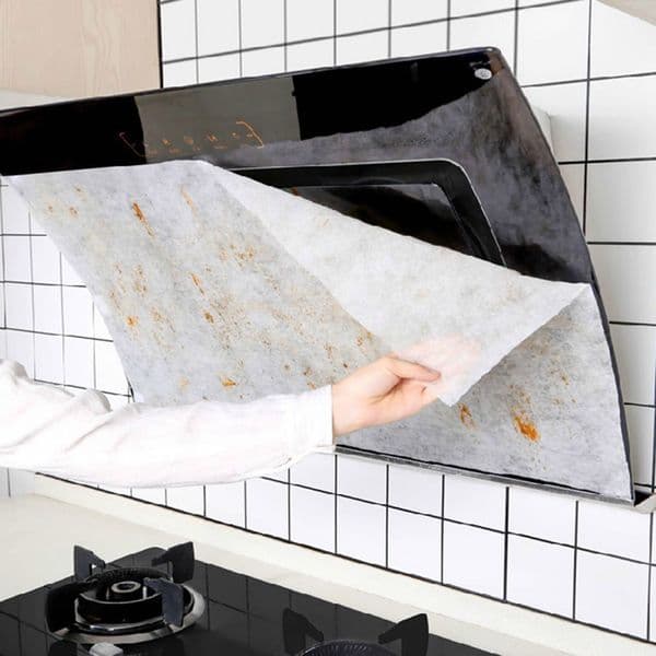 5M/10M Disposable Kitchen Hood Oil Filter Paper Range Hood Grease Anti Oil Non-woven Filter Cooker Hood Extractor Fan Filter