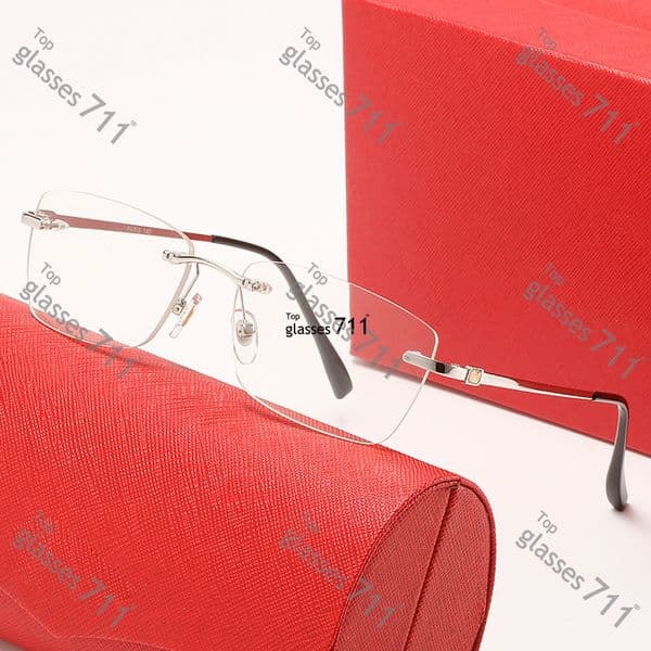 lastest brand man classic rimless sunglasses designer prescription myopia womes driving read glasses 0662240 outdoor clear computer glasses with box