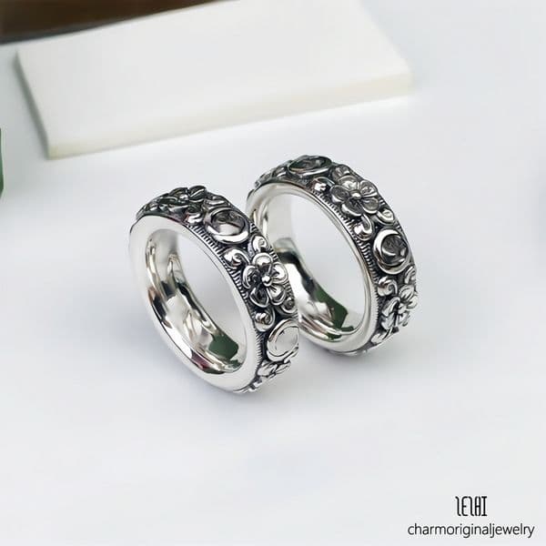 gg ring womens anillos bague designer ring couple jewelry band titanium steel with diamonds casual fashion street classic gold silver rose optional size 4mm 5mm 6mm